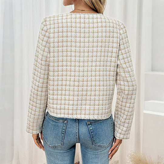 Damen Trendige Karierte Jacke Shop Nory
