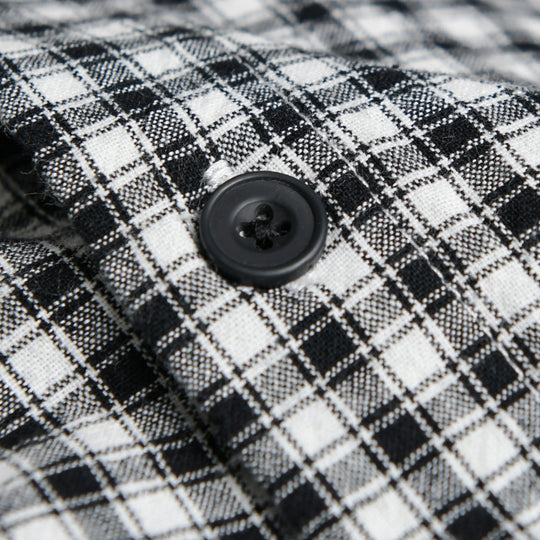 Herren Karo-Lounge-Hemdjacke aus Baumwollmix mit Relaxed-Fit und Button-Down-Front Shop Nory