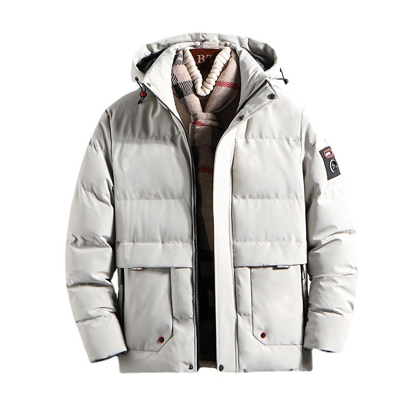 Herren wattierter Parka mit Kapuze und großen Fronttaschen Shop Nory