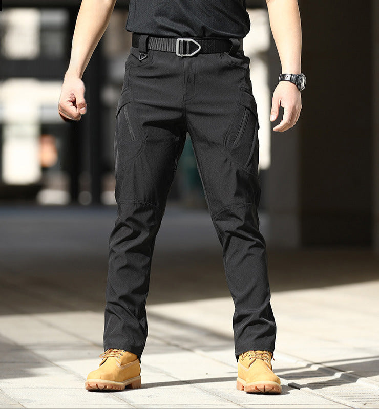 Herren Cargo-Hose mit verstellbarem Bund und tiefen Seitentaschen