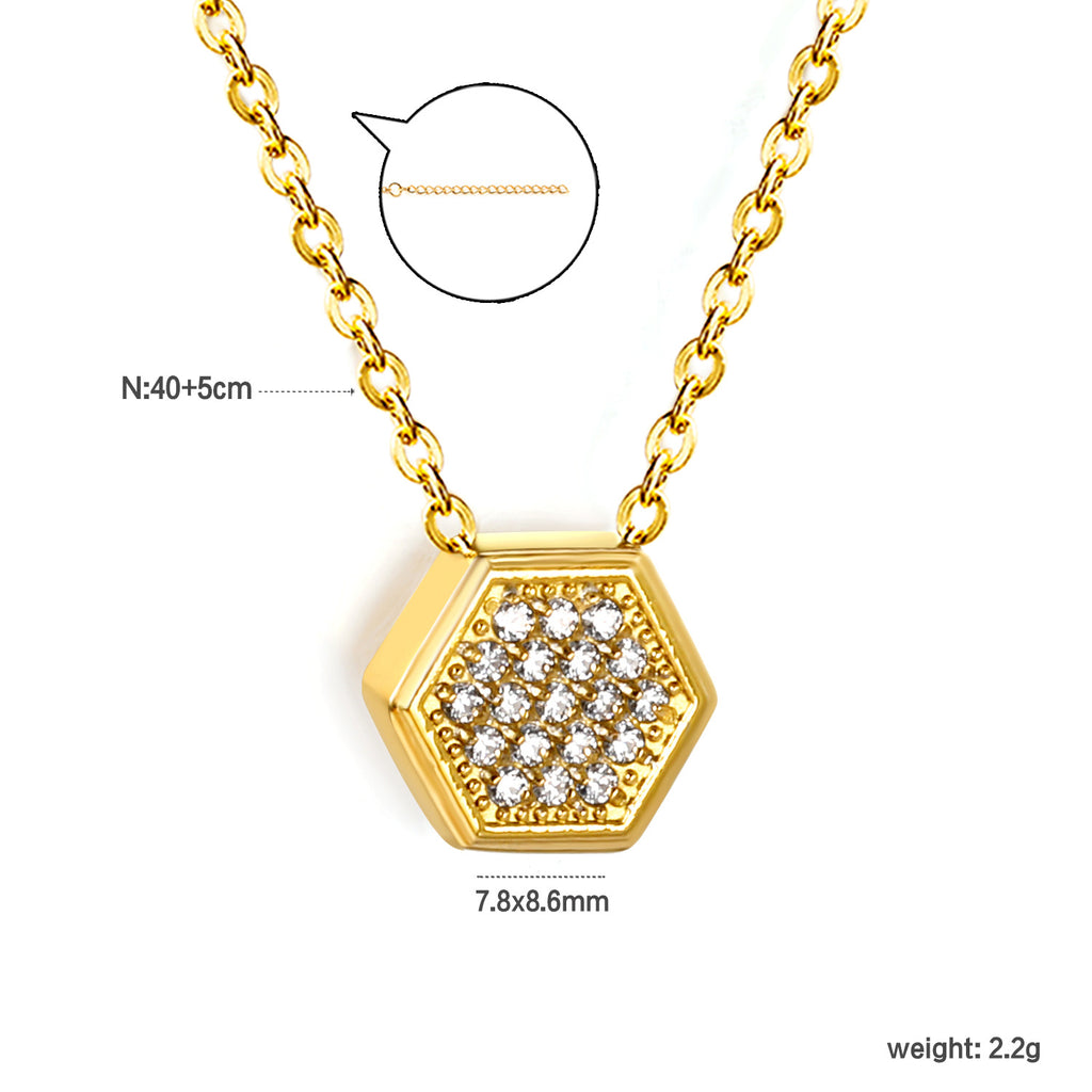 Damen Halskette mit herzförmigem Anhänger und funkelnden Zirkonia Shop Nory