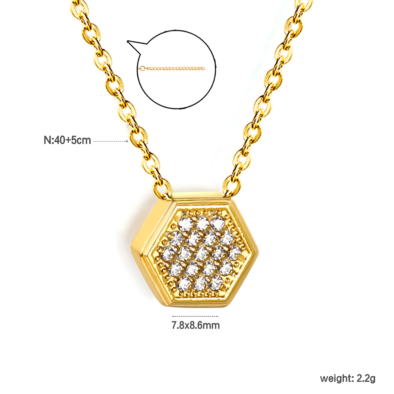 Damen Halskette mit herzförmigem Anhänger und funkelnden Zirkonia Shop Nory