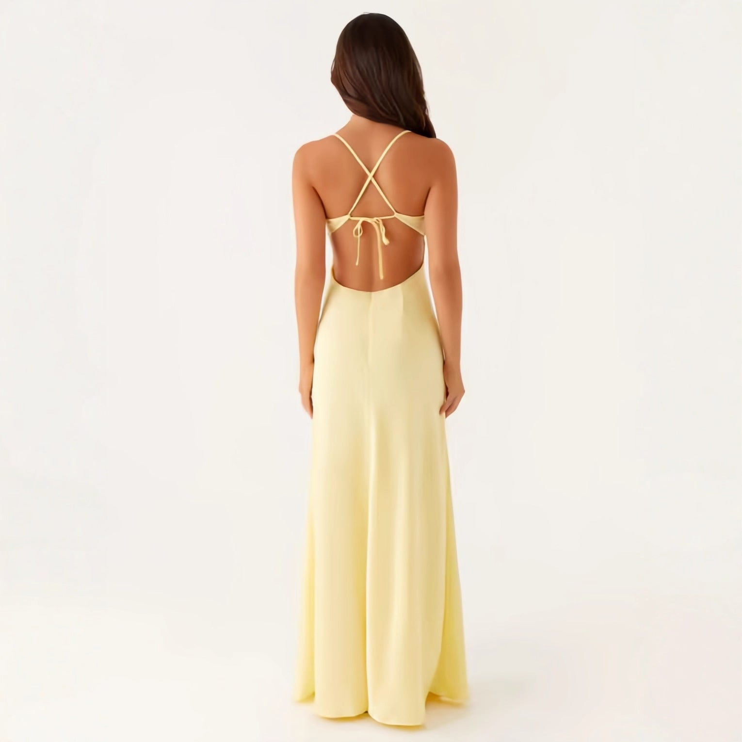 Damen Elegantes Maxikleid mit Cut-Out-Details und schmalen Trägern