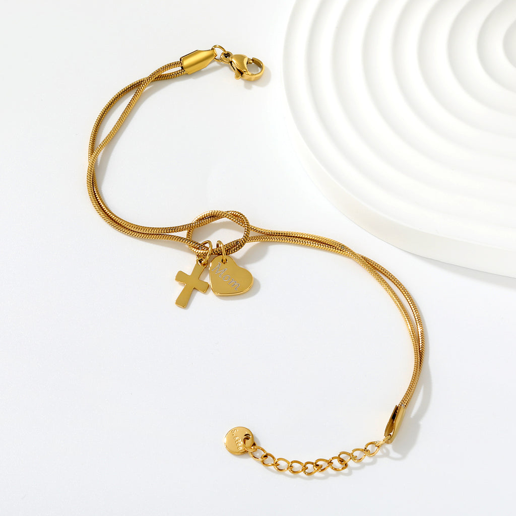 Damen Armband mit personalisierten Anhängern und verstellbarem Verschluss Shop Nory