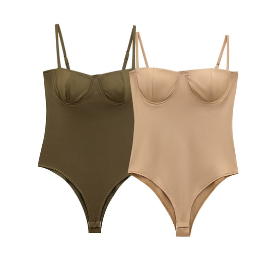 Damen stilvoller Bodys mit Bügel und verstellbaren Trägern Shopnory
