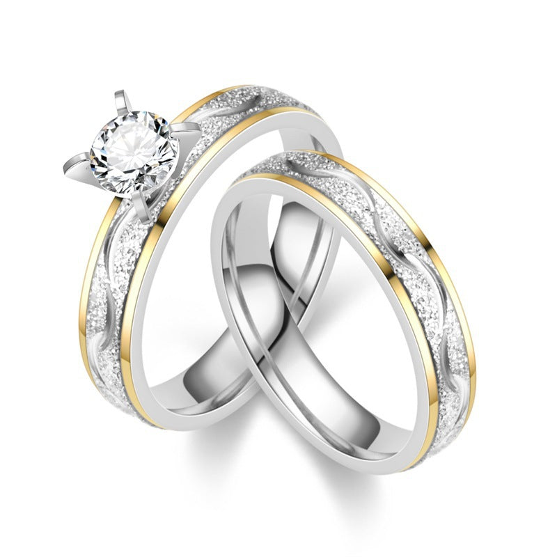 Herren Ring mit kunstvollem Wellenmuster und funkelndem Zirkonia Besatz Shop Nory