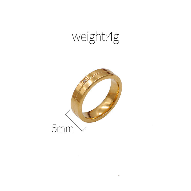 Damen eleganter Goldring mit feinem Zirkonia Shop Nory