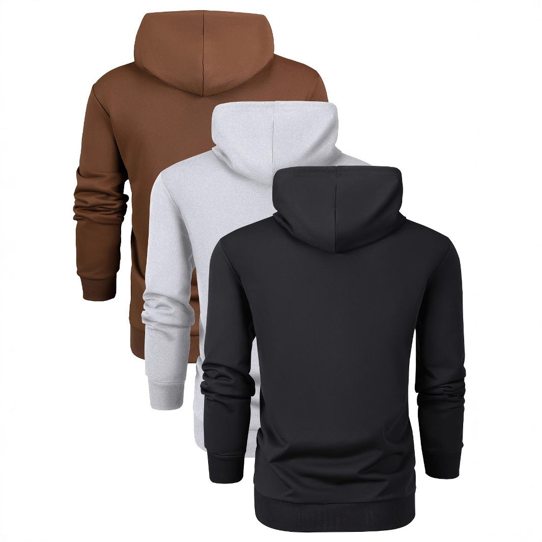 Unisex schlichter Kapuzenpullover mit Kängurutasche, gerippten Bündchen und relaxed Fit Shop Nory