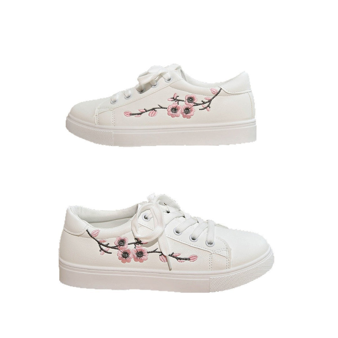 Damen Plateausneaker mit floraler Stickerei und gepolstertem Komfortfußbett Shop Nory