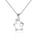 Damen Halskette mit verspieltem Vogel-Anhänger und funkelnden Zirkonia-Details Shop Nory