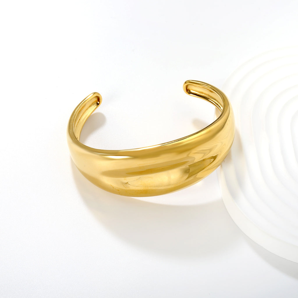 Damen offenes Armreif mit elegantem, geschwungenen Design Shop Nory