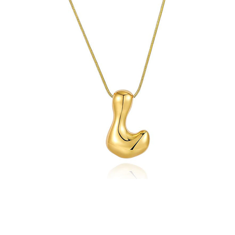 Damen Halskette mit skulpturalem Anhänger und feinem Gliederdesign Shop Nory