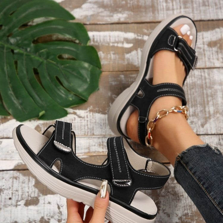 Damen Komfortable Sandalen mit verstellbarem Riemendesign und weich gepolstertem Fußbett
