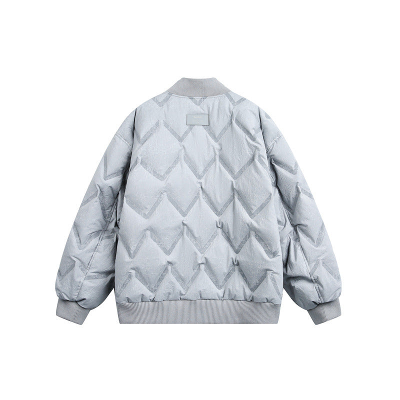 Herren Oversize-Steppblouson mit Rippkragen und Zickzack-Steppung Shop Nory