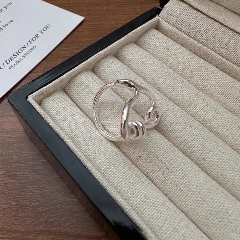 Damen Ring mit einzigartigem fließendem Design Shop Nory