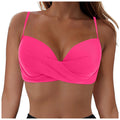 Damen Elegantes Bikinioberteil mit Wickeldesign