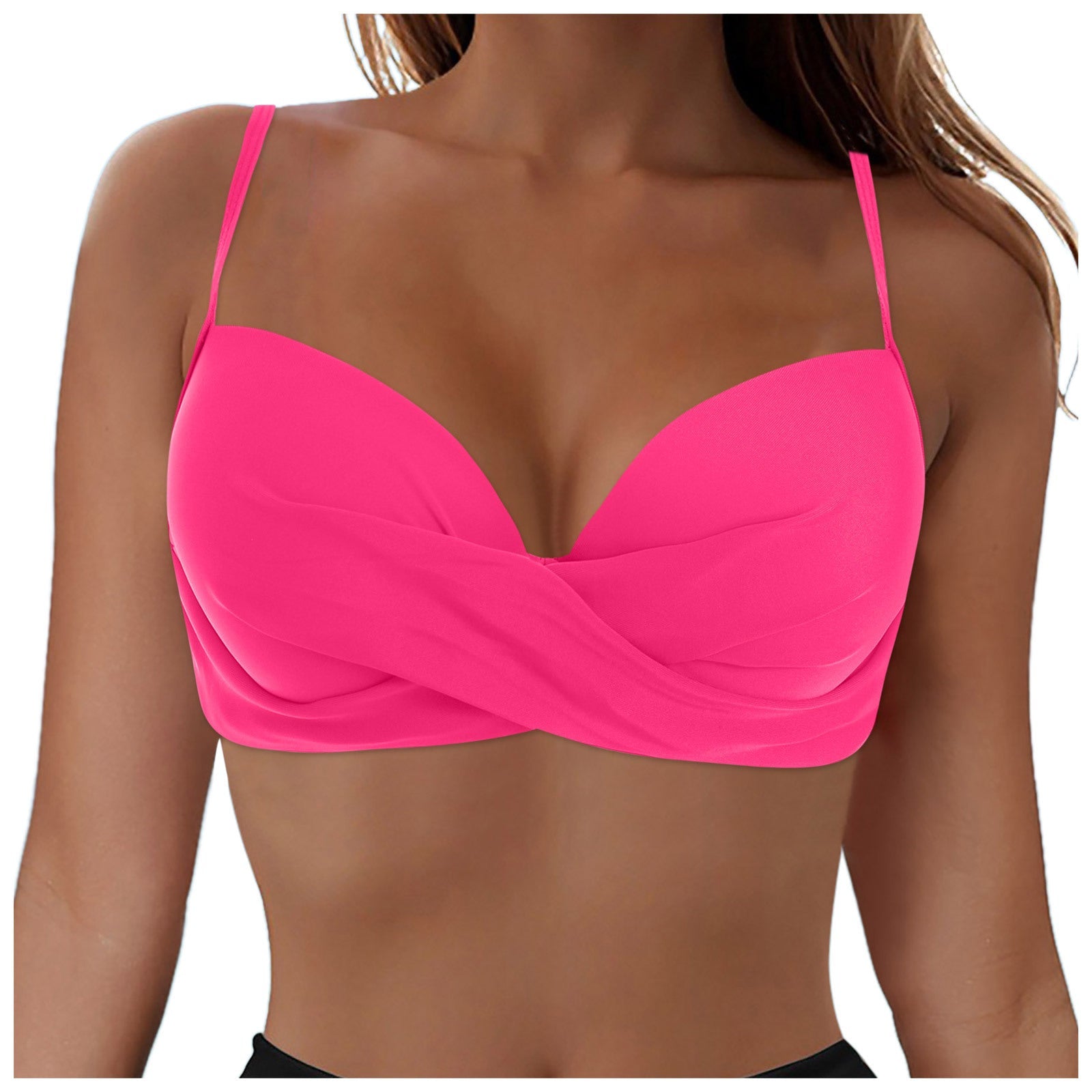 Damen Elegantes Bikinioberteil mit Wickeldesign