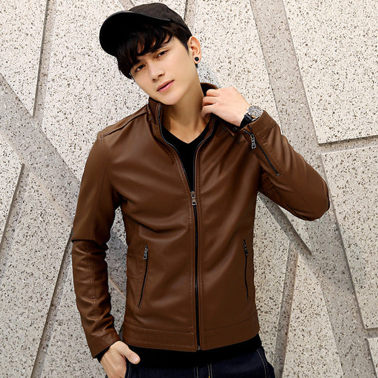 Herren Kunstlederblouson mit wärmender Teddyfleece-Innenlage und Stehkragen Shop Nory