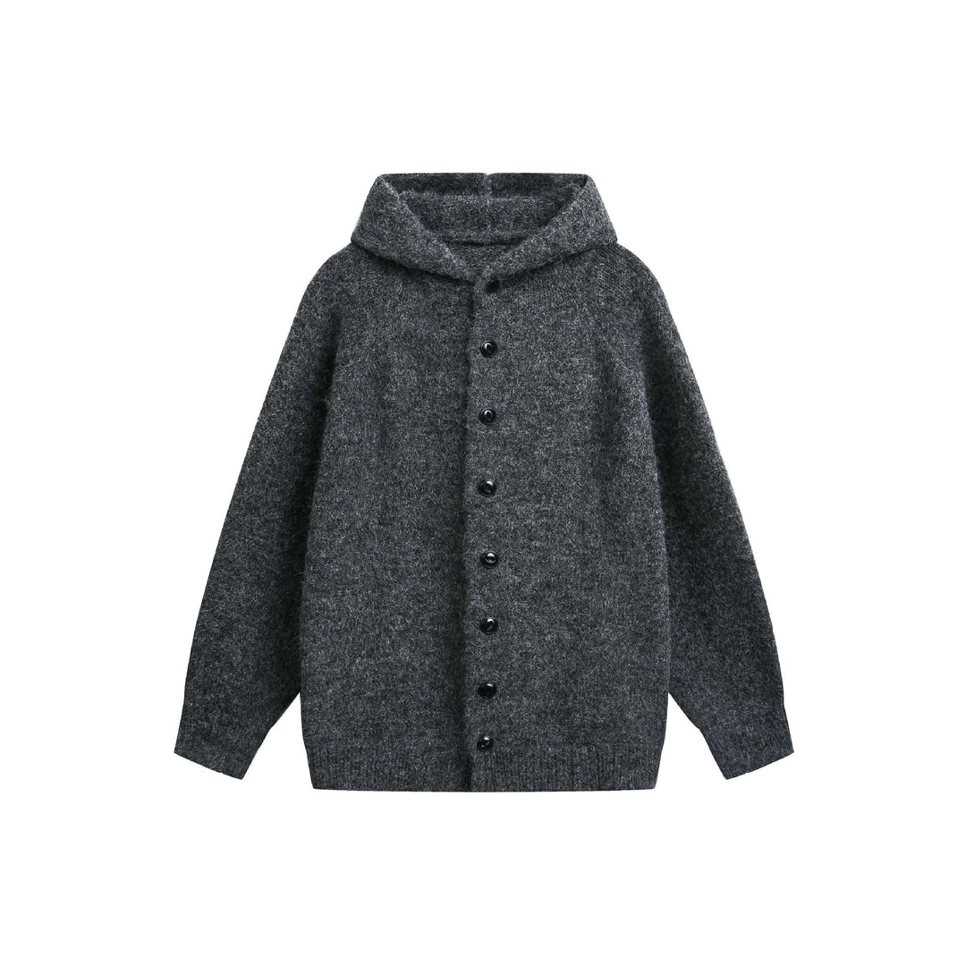 Damen Wollmix‑Cape‑Cardigan mit Kapuze, Knopfleiste und Raglanärmeln Shop Nory