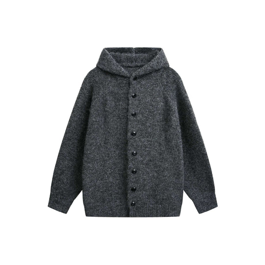 Damen Wollmix‑Cape‑Cardigan mit Kapuze, Knopfleiste und Raglanärmeln Shop Nory