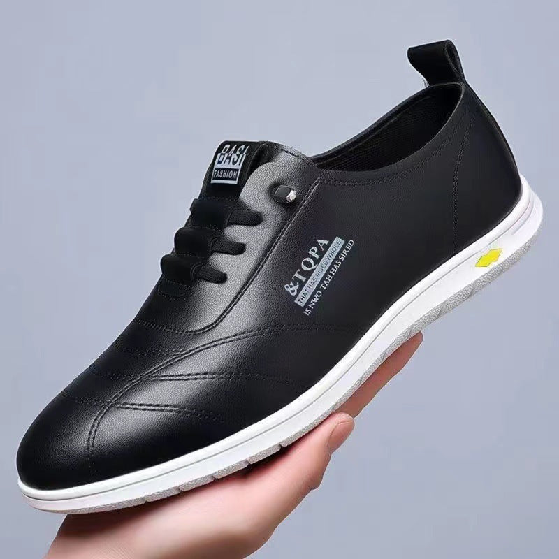 Herren Bequeme Leder Sneakers mit rutschfester Sohle