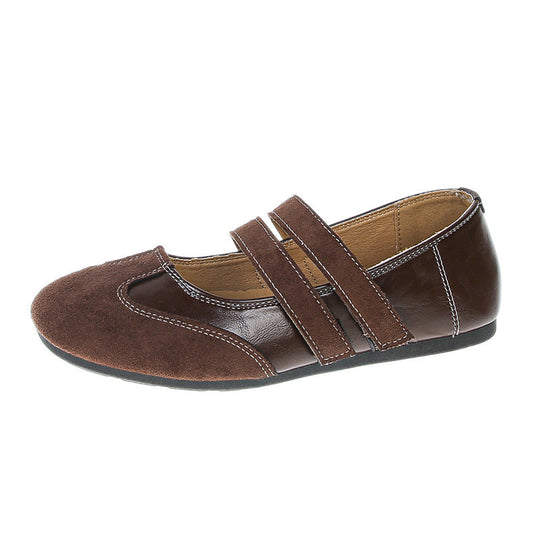 Damen Ballerina-Schuhe mit doppelt verstellbarem Riemen Shopnory