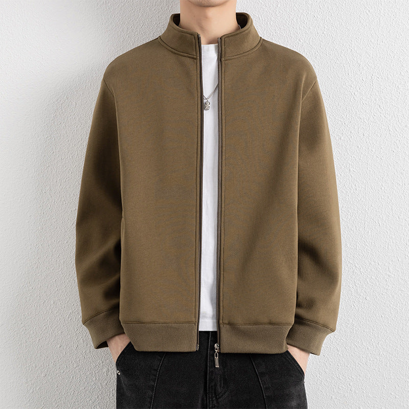 Herren Minimalistische Zip‑Blousonjacke aus technischem Stretchmaterial mit Stehkragen Shop Nory