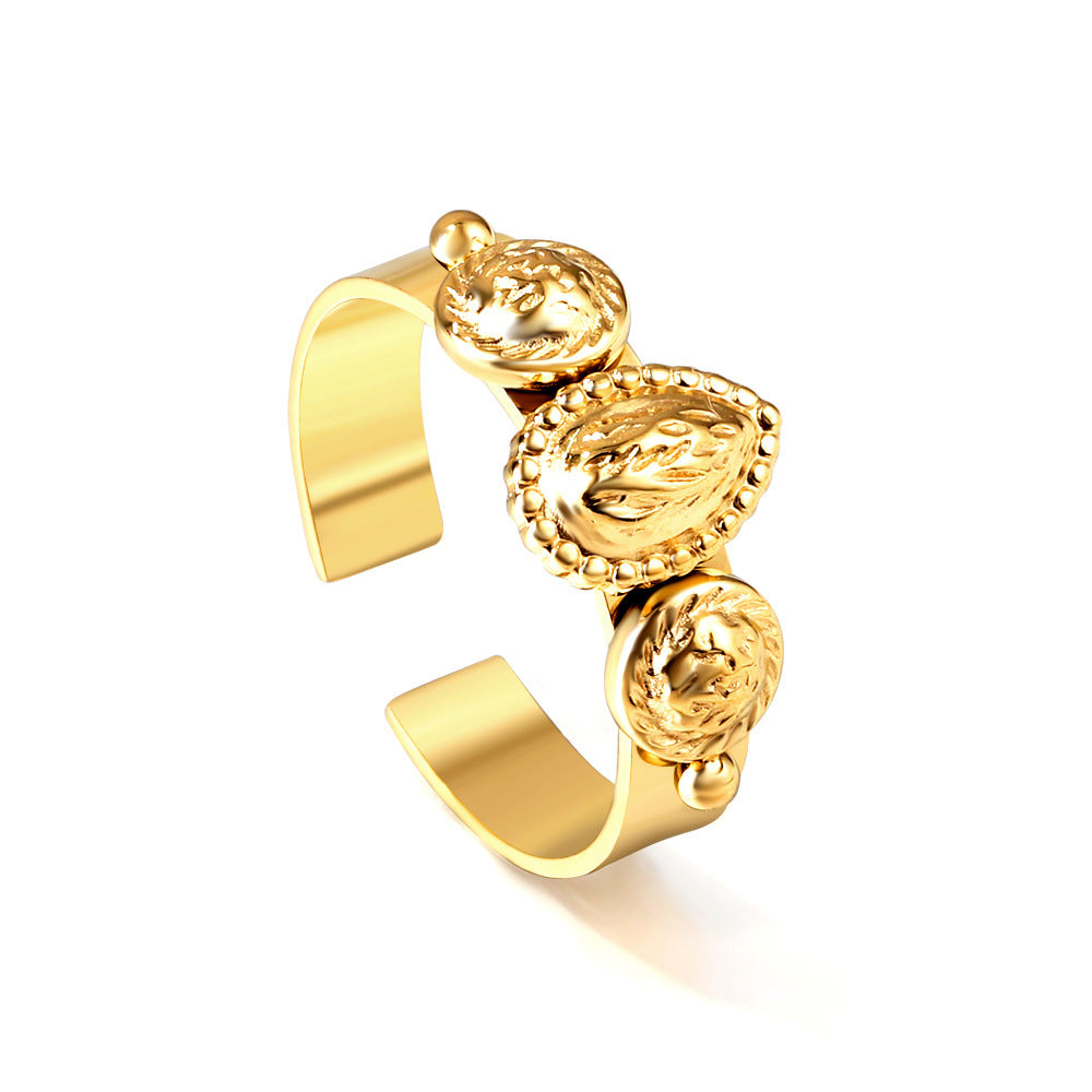 Damen regulierbarer Ring mit kunstvollem Motiv Shop Nory