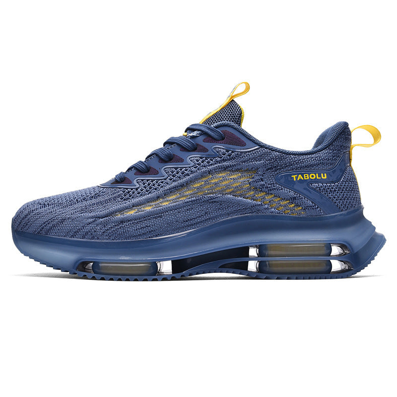 Herren Sichtbar luftgepolsterte Running-Sneaker mit Dual-Air-Kammer und atmungsaktivem Strickoberteil Shopy Nory