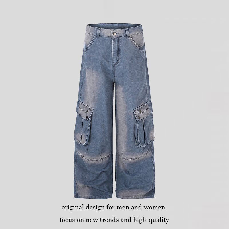 Damen Weite Cargo-Denim-Culotte mit Utility-Taschen Shop Nory