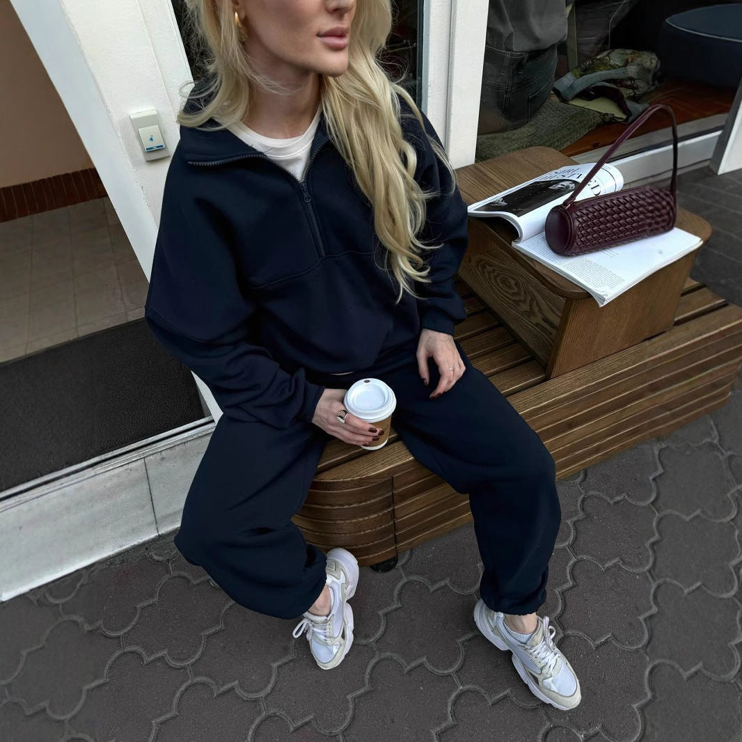 Damen Lässiger Oversized Hoodie und Jogginghose Set Shopnory