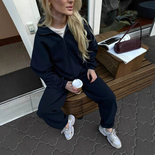 Damen Lässiger Oversized Hoodie und Jogginghose Set Shopnory