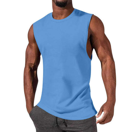Herren nan athletisches Tanktop mit extra tiefem Armanschnitt und elastischem Baumwollmix