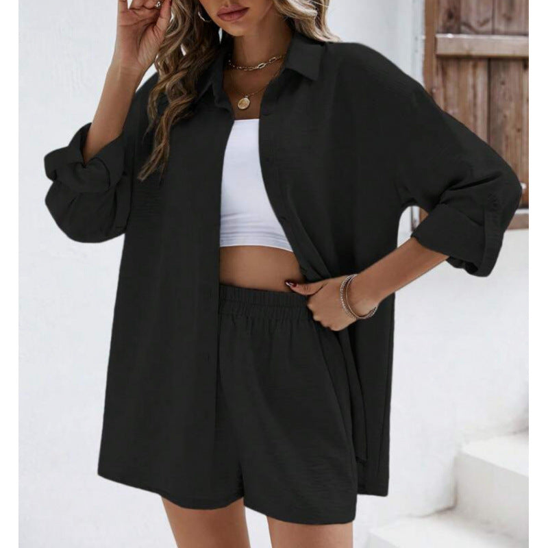Damen lässiges Oberteil und Shorts Set