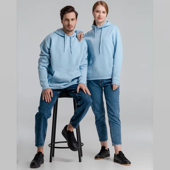 Unisex nan minimalistischer Heavyweight Kapuzenpullover aus French‑Terry mit verdeckter Kängurutasche und schmaler Silhouette Shop Nory