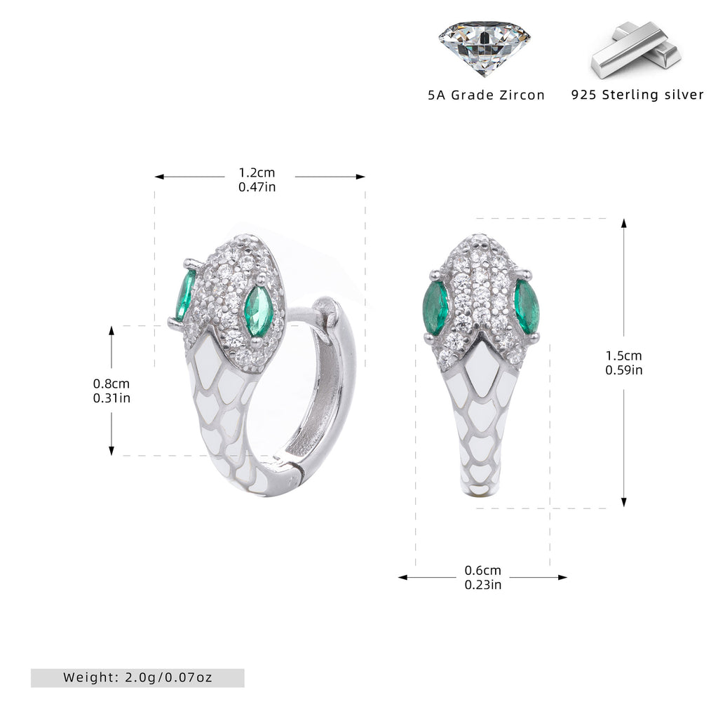 Damen Ohrhänger im stilvollen Schlangen-Design aus 925 Sterling Silber Shop Nory