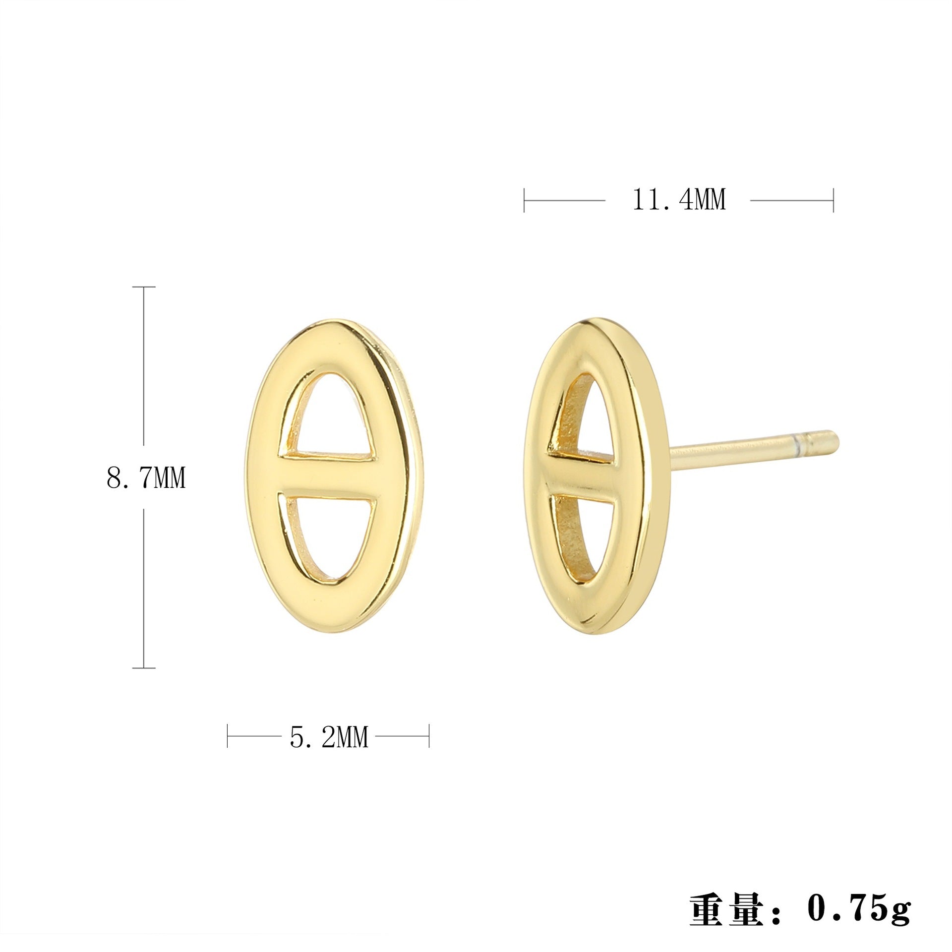 Damen Ohrstecker mit modernem Spikes-Design Shop Nory