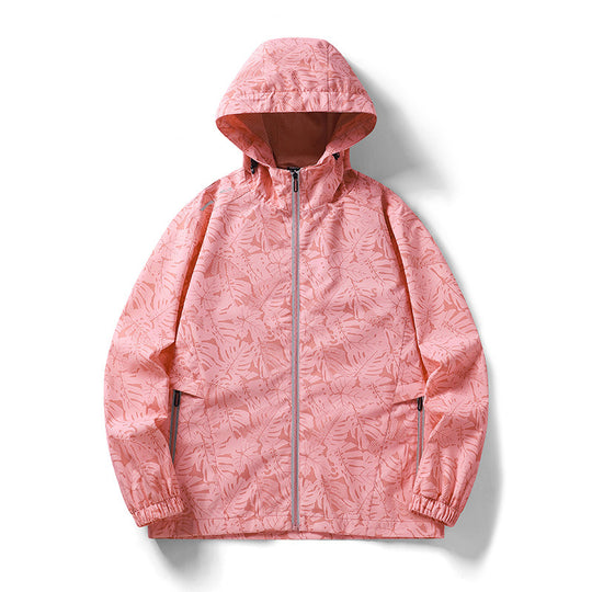 Herren Leichte Outdoor-Jacke mit Kapuze und floralem Design Shop Nory