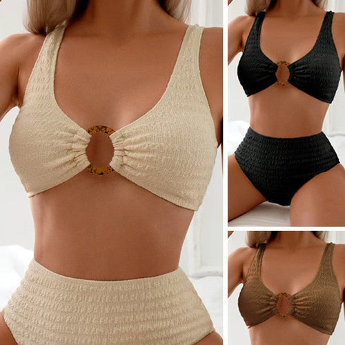 Damen Hochgeschlossene Bademode mit Schnitt und Detail