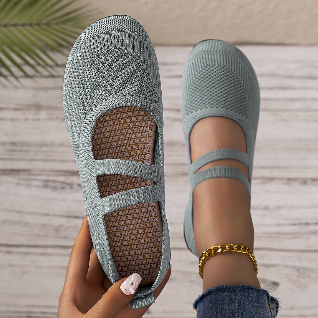 Damen Flexible und atmungsaktive Ballerinas mit Faltmechanismus