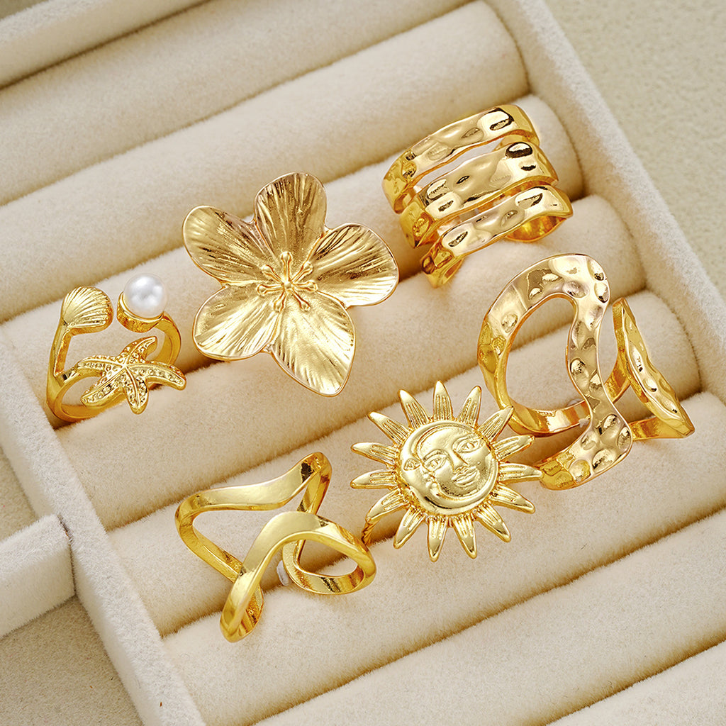 Damen Ring-Set mit spielerischen und kunstvollen Designs Shop Nory