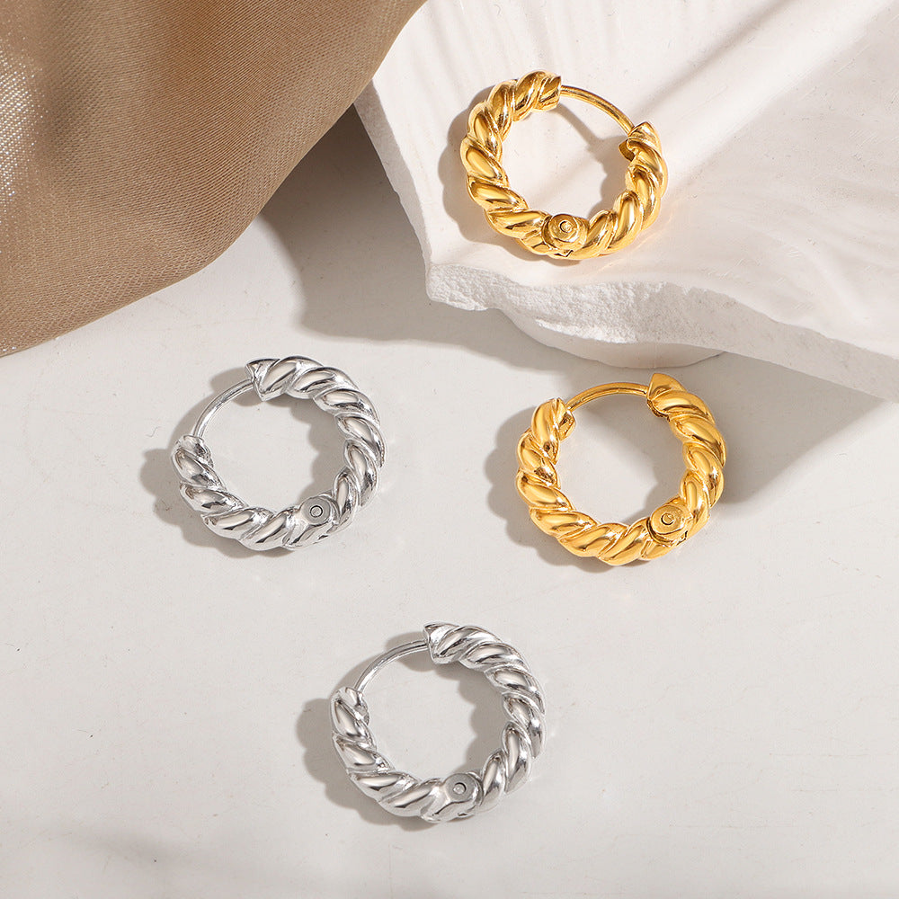 Frauen verdrehte Seil Design Creolen Shop Nory