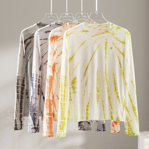 Herren Langärmeliges Batik-Longsleeve mit Slub-Struktur Shop Nory