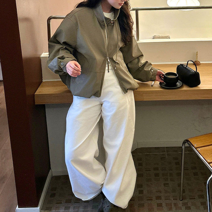 Damen Modische Blousonjacke mit hohem Kragen Shop Nory