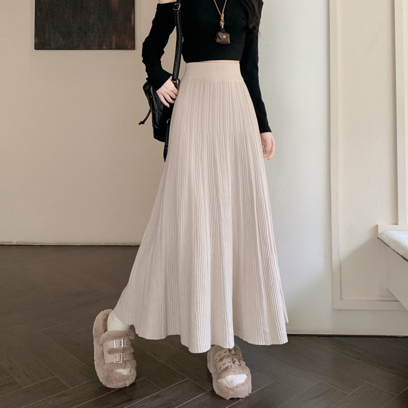 Damen Eleganter, plissierter Maxirock Shop Nory 1787632207