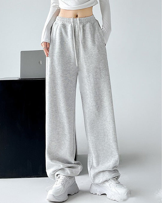 Damen nan extraweite Palazzo-Sweathose mit hohem Komfortbund, seitlichen Eingrifftaschen, Schlitz am Saum und Kordelzug Shop Nory