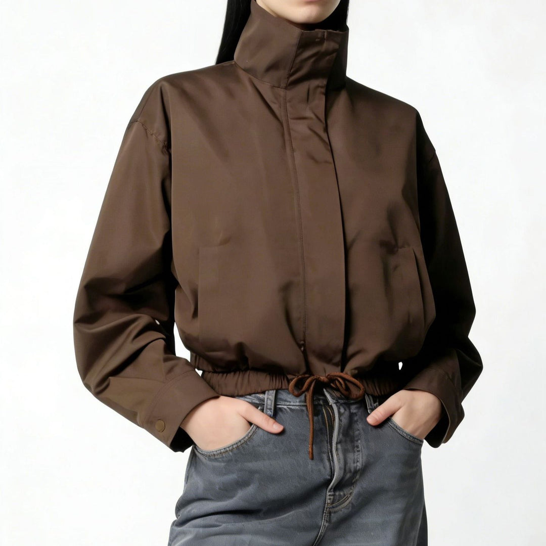 Damen Modische Jacke mit Stehkragen