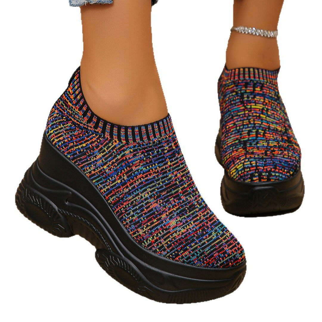 Damen Strick‑Sock‑Sneaker mit hohem Plateau und rutschfester Profilsohle Shop Nory