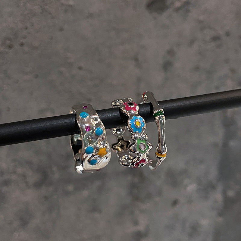 Damen kreativer und lebendiger Ring mit bunten Akzenten Shop Nory