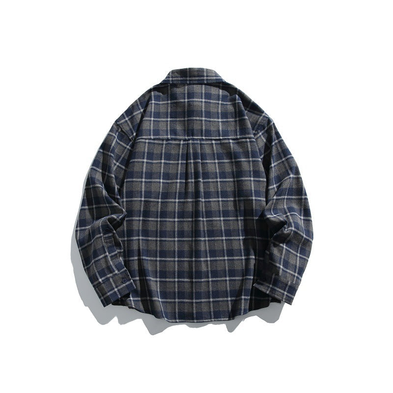 Herren Karierte Flanell-Hemdjacke im Overshirt-Look mit Brusttasche Shop Nory
